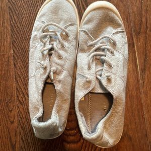 Worn once- Madden girl grey sneakers size 10